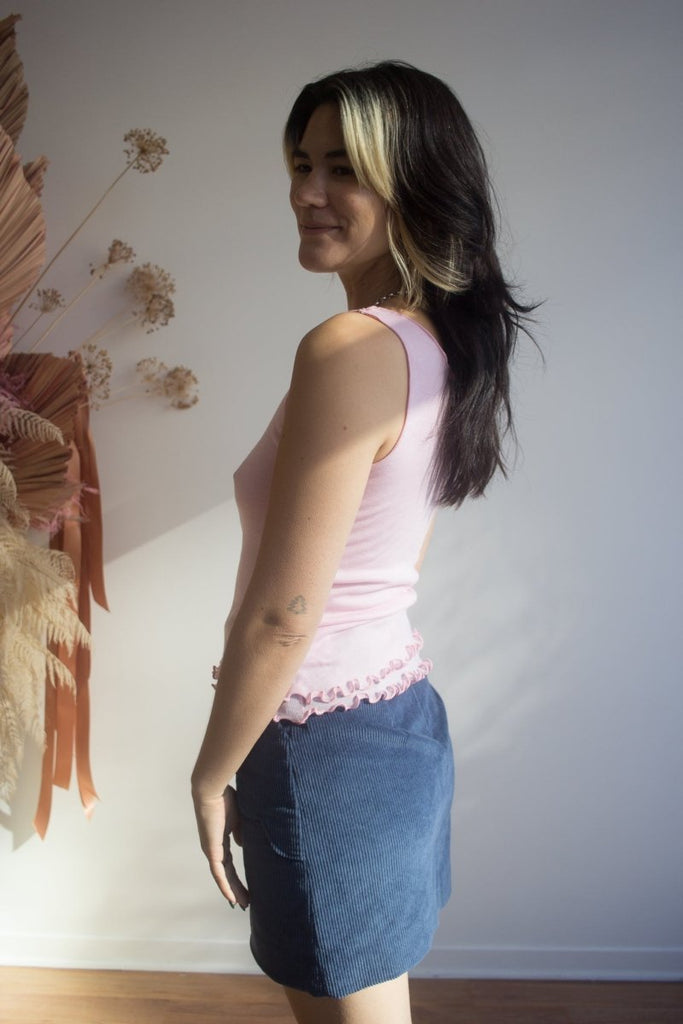 DorsaLi Cordelia Skirt (Denim Blue) - Victoire BoutiqueDorsaLiSkirts Ottawa Boutique Shopping Clothing