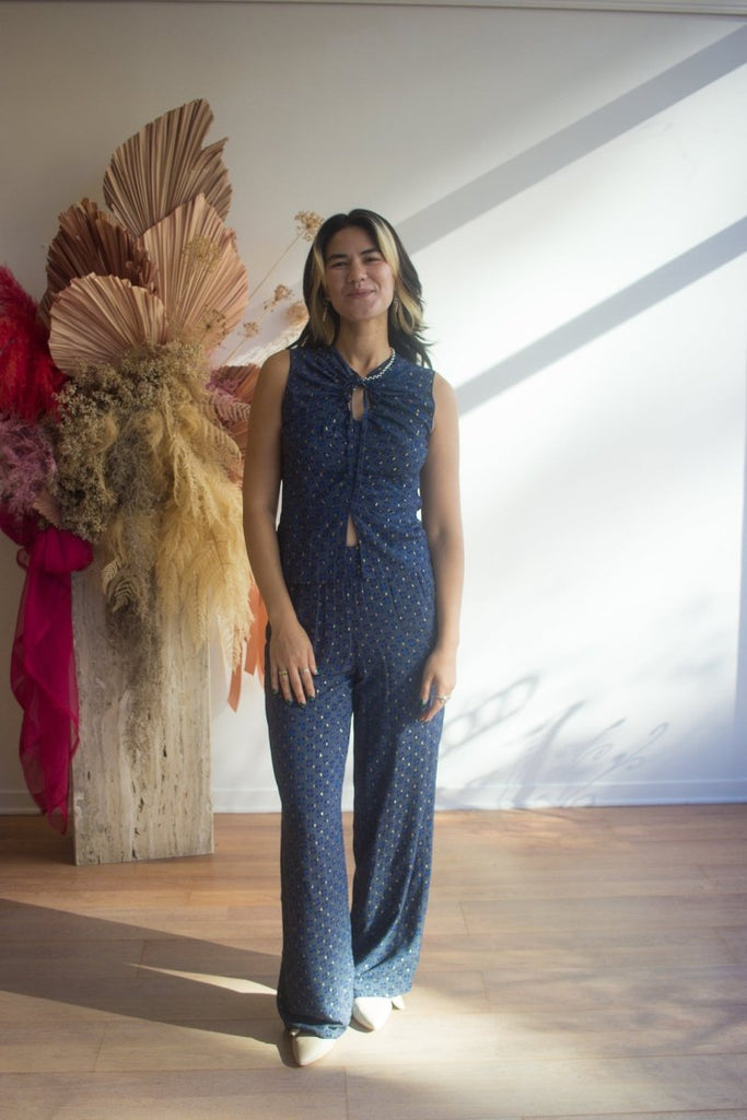 DorsaLi Plumdesir Top (Navy) - Victoire BoutiqueDorsaLiShirts & Tops Ottawa Boutique Shopping Clothing