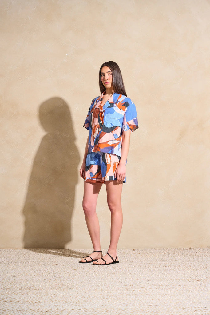 DorsaLi Santorini Sunset Shirt - Victoire BoutiqueDorsaLiShirts & Tops Ottawa Boutique Shopping Clothing