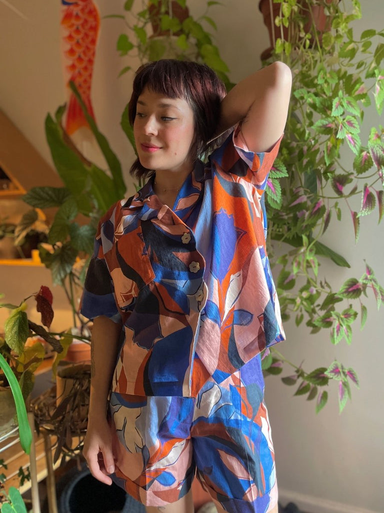 DorsaLi Santorini Sunset Shorts - Victoire BoutiqueDorsaLiShorts Ottawa Boutique Shopping Clothing