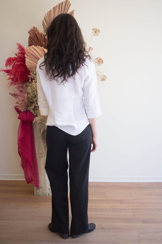 DorsaLi Stellaire Shirt (White and Ivory) - Victoire BoutiqueDorsaLiTops Ottawa Boutique Shopping Clothing