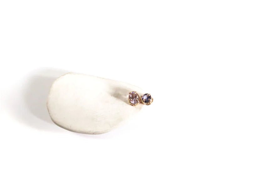 Elaine Ho 14K Gold Earrings (Iolites, Amethyst & Garnet) - Victoire BoutiqueElaine HoEarrings Ottawa Boutique Shopping Clothing