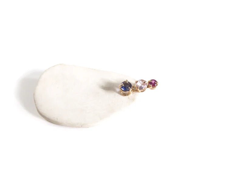 Elaine Ho 14K Gold Earrings (Iolites, Amethyst & Garnet) - Victoire BoutiqueElaine HoEarrings Ottawa Boutique Shopping Clothing
