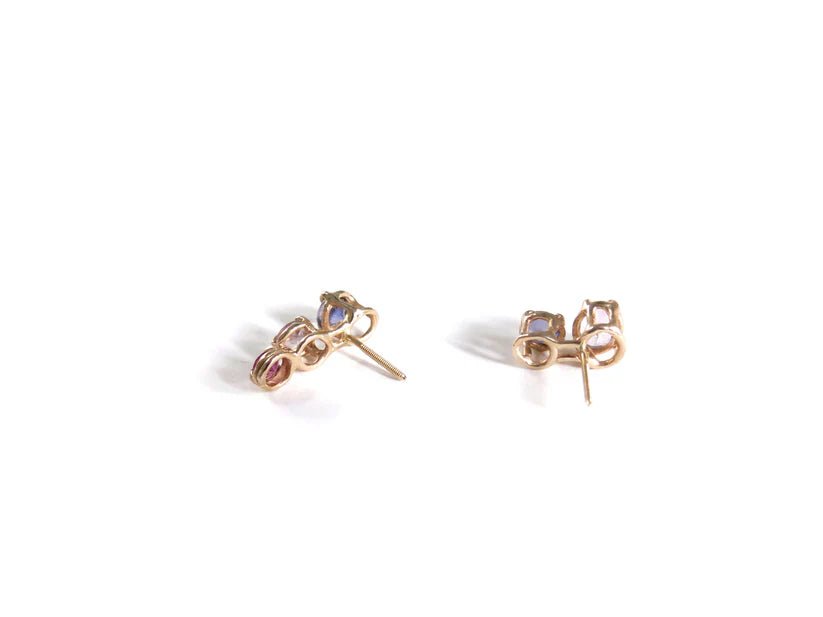 Elaine Ho 14K Gold Earrings (Iolites, Amethyst & Garnet) - Victoire BoutiqueElaine HoEarrings Ottawa Boutique Shopping Clothing