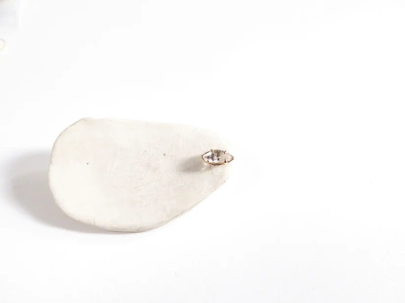 Elaine Ho 14K Gold Earrings (Mini Quartz & Mini Aquamarine) - Victoire BoutiqueElaine HoEarrings Ottawa Boutique Shopping Clothing