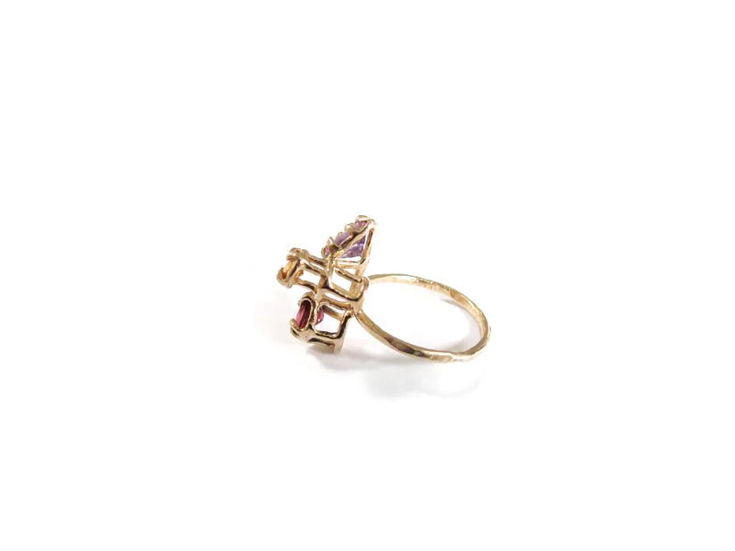 Elaine Ho 14K Gold Ring (Amethyst, Spessartine Garnet & Garnet) - Victoire BoutiqueElaine HoRings Ottawa Boutique Shopping Clothing