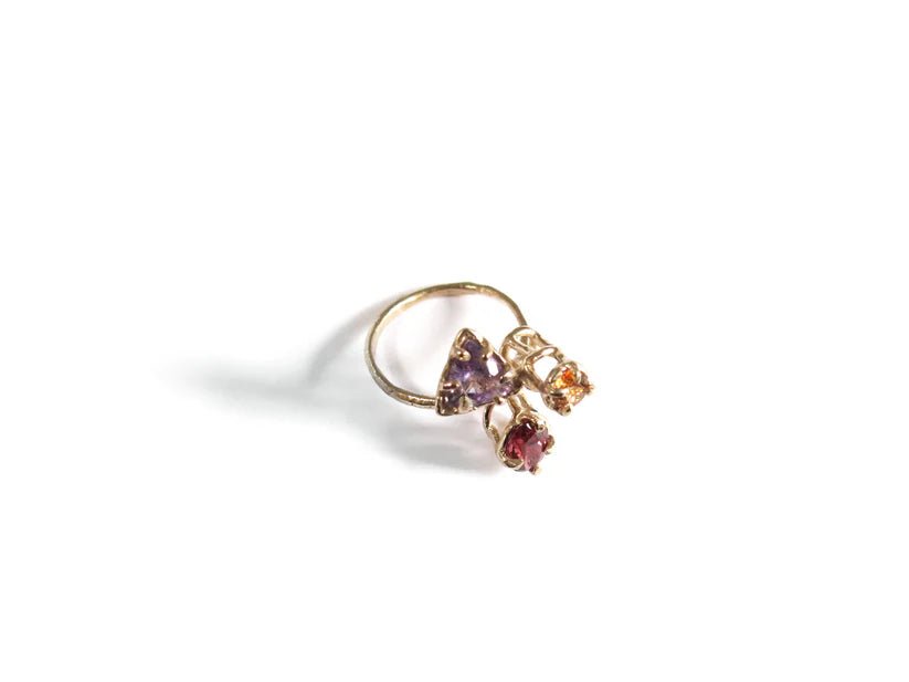 Elaine Ho 14K Gold Ring (Amethyst, Spessartine Garnet & Garnet) - Victoire BoutiqueElaine HoRings Ottawa Boutique Shopping Clothing
