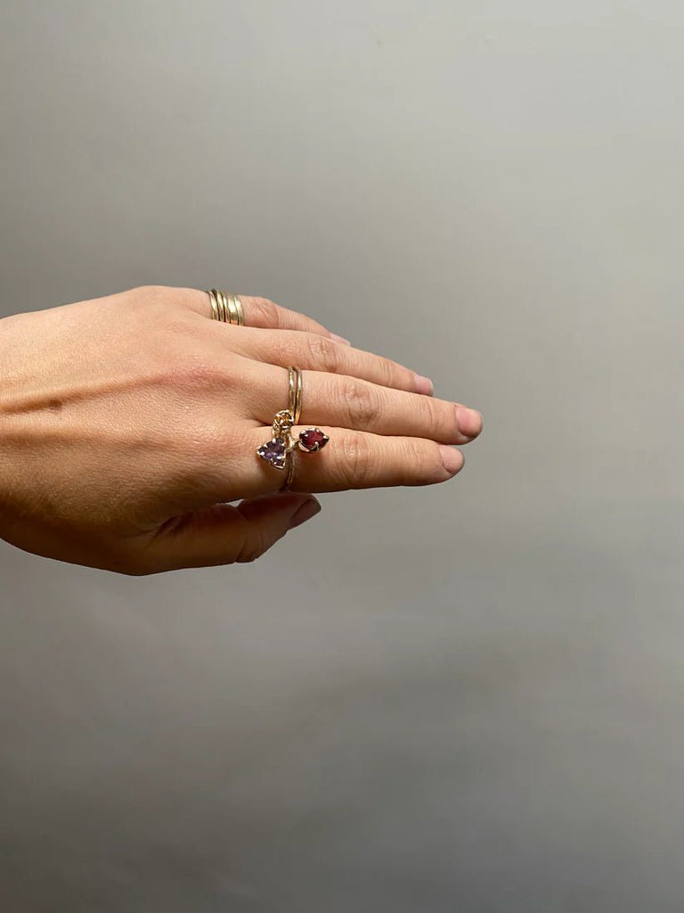 Elaine Ho 14K Gold Ring (Amethyst, Spessartine Garnet & Garnet) - Victoire BoutiqueElaine HoRings Ottawa Boutique Shopping Clothing