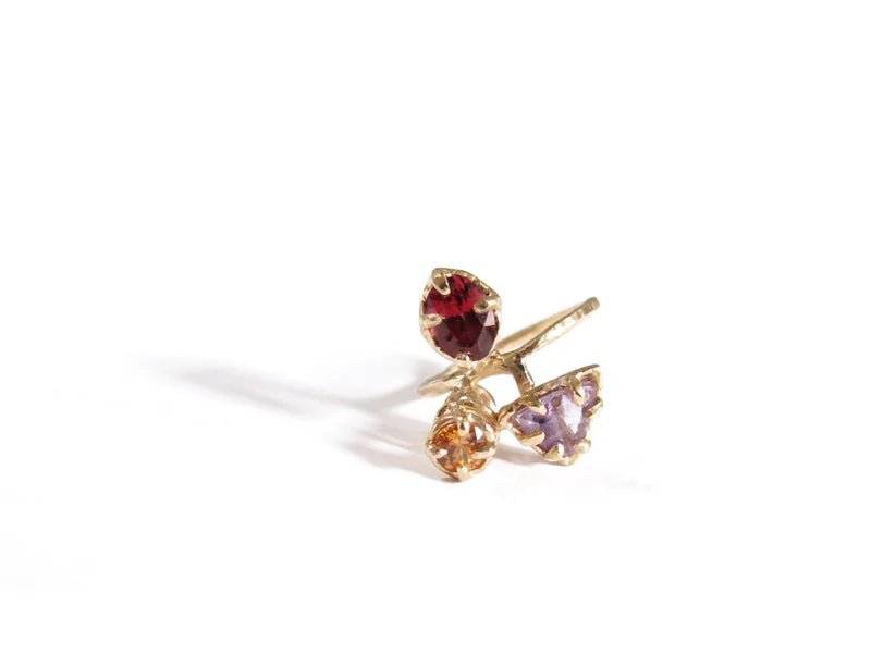 Elaine Ho 14K Gold Ring (Amethyst, Spessartine Garnet & Garnet) - Victoire BoutiqueElaine HoRings Ottawa Boutique Shopping Clothing