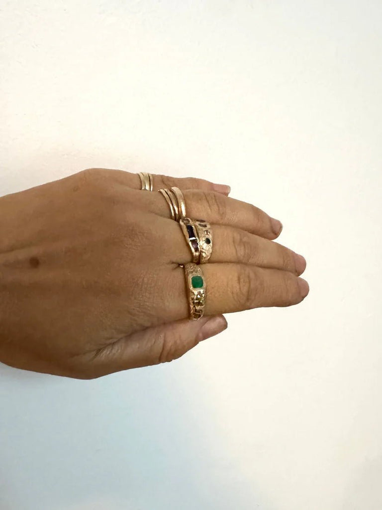 Elaine Ho 14K Gold Ring (Emerald and Yellow Diamonds) - Victoire BoutiqueElaine HoRings Ottawa Boutique Shopping Clothing