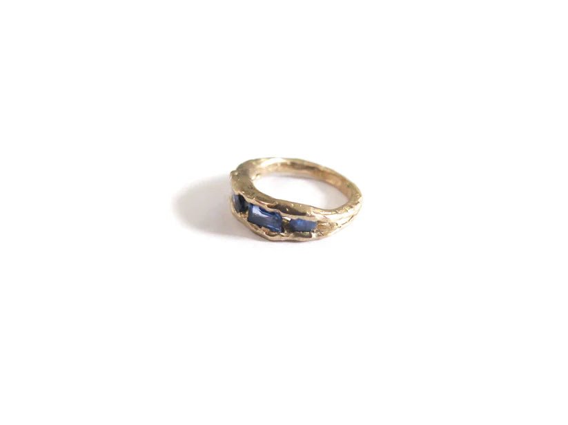 Elaine Ho 14K Gold Ring (Four Sapphires) - Victoire BoutiqueElaine HoRings Ottawa Boutique Shopping Clothing