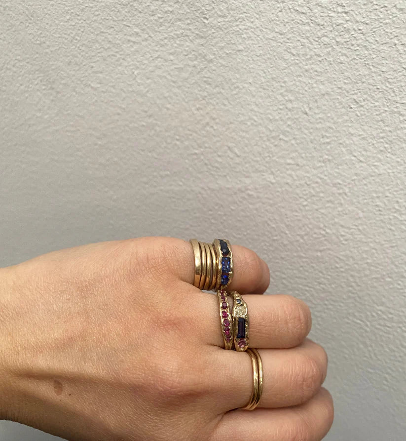 Elaine Ho 14K Gold Ring (Four Sapphires) - Victoire BoutiqueElaine HoRings Ottawa Boutique Shopping Clothing