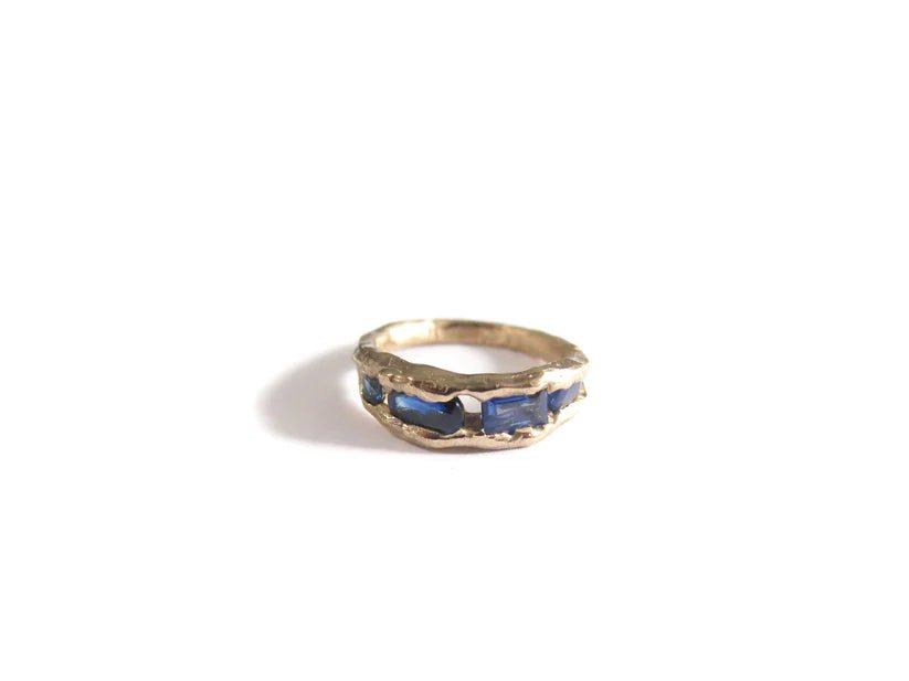Elaine Ho 14K Gold Ring (Four Sapphires) - Victoire BoutiqueElaine HoRings Ottawa Boutique Shopping Clothing