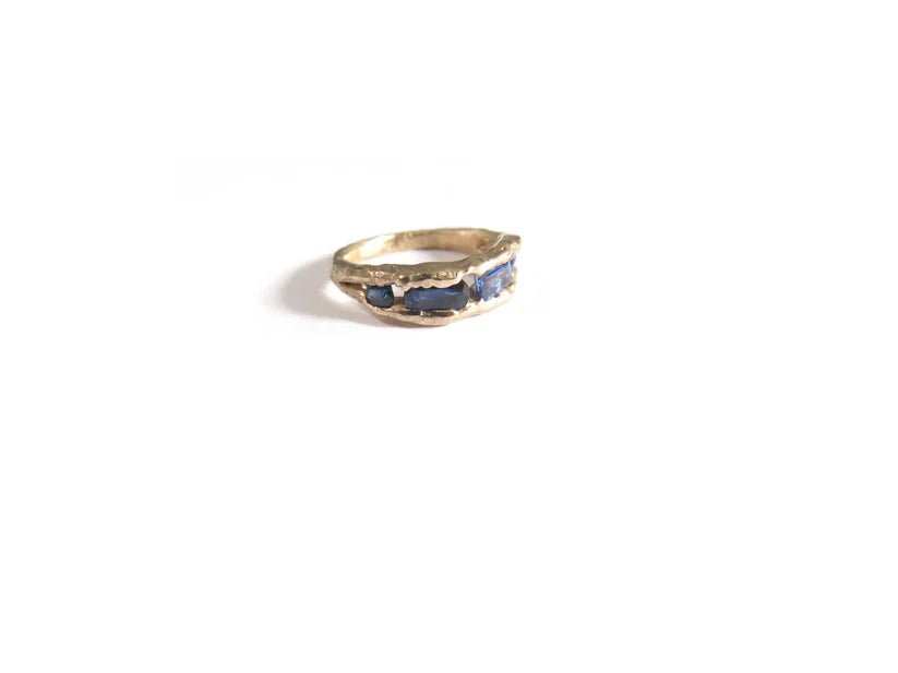 Elaine Ho 14K Gold Ring (Four Sapphires) - Victoire BoutiqueElaine HoRings Ottawa Boutique Shopping Clothing