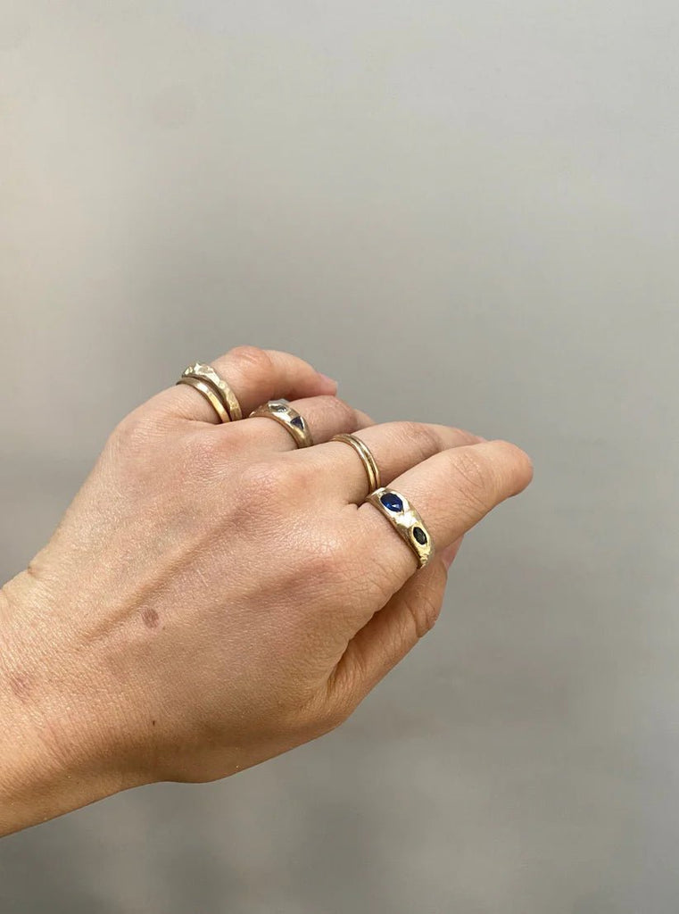 Elaine Ho 14K Gold Ring (Sapphire Eyes) - Victoire BoutiqueElaine HoRings Ottawa Boutique Shopping Clothing