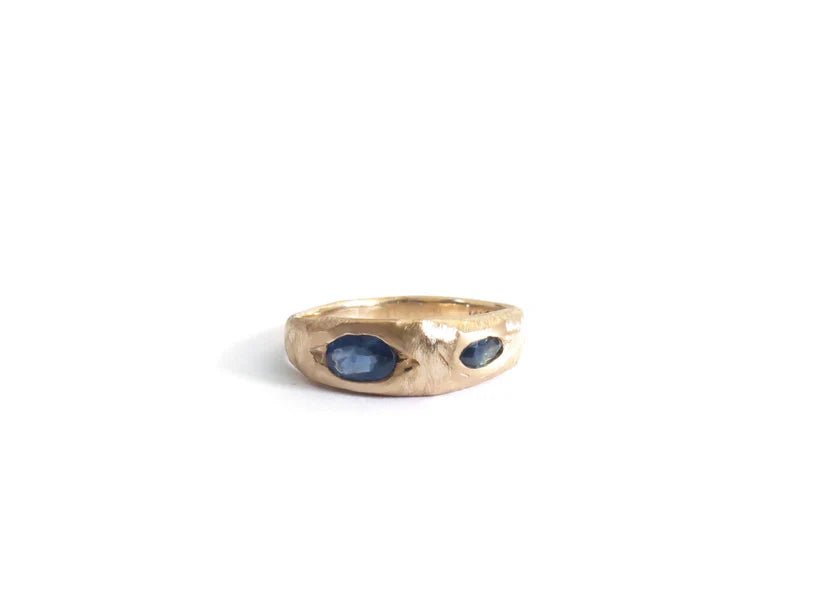 Elaine Ho 14K Gold Ring (Sapphire Eyes) - Victoire BoutiqueElaine HoRings Ottawa Boutique Shopping Clothing