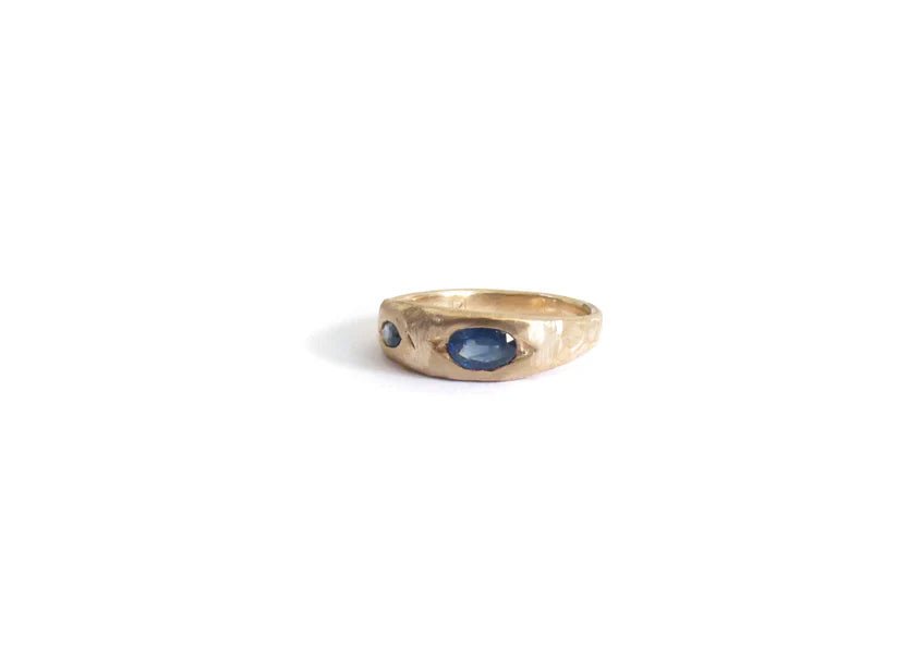 Elaine Ho 14K Gold Ring (Sapphire Eyes) - Victoire BoutiqueElaine HoRings Ottawa Boutique Shopping Clothing