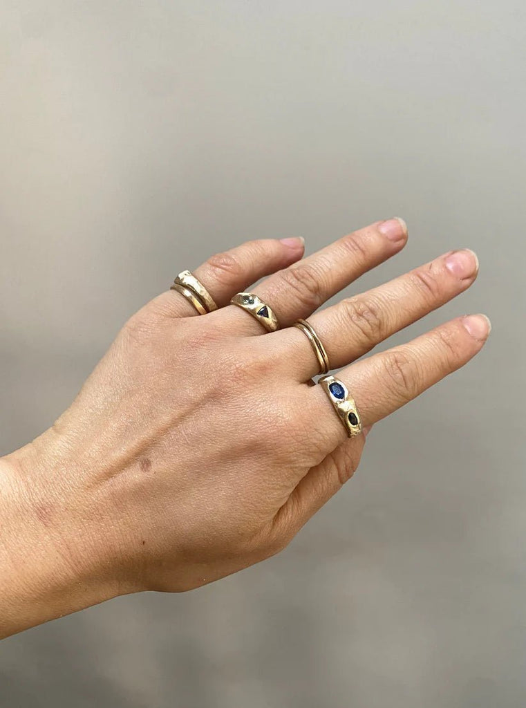 Elaine Ho 14K Gold Ring (Sapphire Eyes) - Victoire BoutiqueElaine HoRings Ottawa Boutique Shopping Clothing