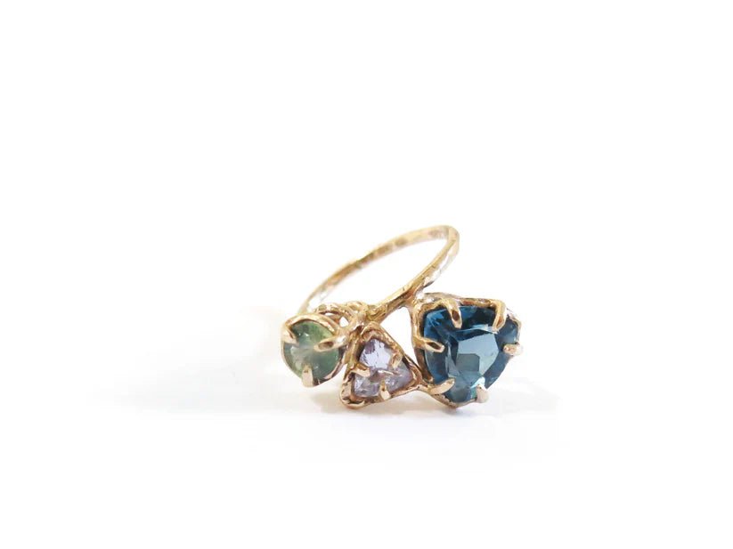 Elaine Ho 14K Gold Ring (Topaz, Sapphire & Sapphire) - Victoire BoutiqueElaine HoRings Ottawa Boutique Shopping Clothing