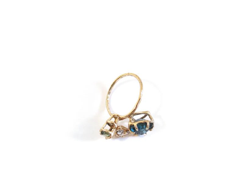 Elaine Ho 14K Gold Ring (Topaz, Sapphire & Sapphire) - Victoire BoutiqueElaine HoRings Ottawa Boutique Shopping Clothing