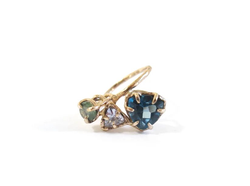 Elaine Ho 14K Gold Ring (Topaz, Sapphire & Sapphire) - Victoire BoutiqueElaine HoRings Ottawa Boutique Shopping Clothing