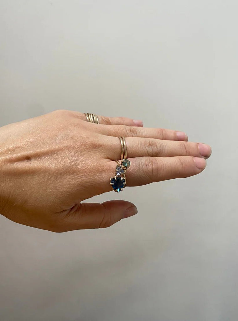 Elaine Ho 14K Gold Ring (Topaz, Sapphire & Sapphire) - Victoire BoutiqueElaine HoRings Ottawa Boutique Shopping Clothing