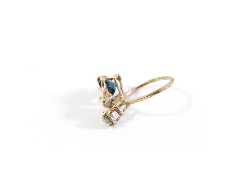 Elaine Ho 14K Gold Ring (Topaz, Sapphire & Sapphire) - Victoire BoutiqueElaine HoRings Ottawa Boutique Shopping Clothing