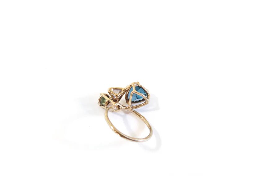 Elaine Ho 14K Gold Ring (Topaz, Sapphire & Sapphire) - Victoire BoutiqueElaine HoRings Ottawa Boutique Shopping Clothing