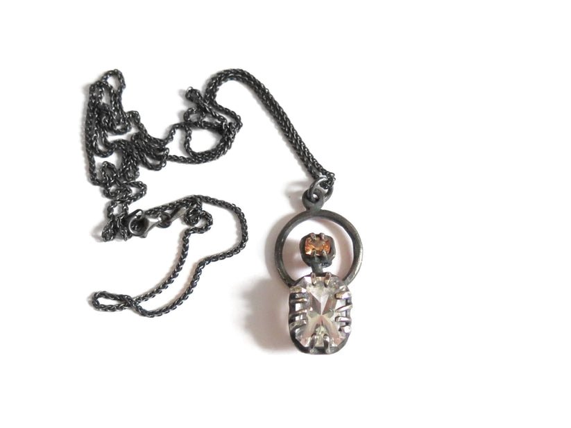 Elaine Ho Pendant Necklace (Orange Topaz and Quartz) - Victoire BoutiqueElaine HoNecklaces Ottawa Boutique Shopping Clothing