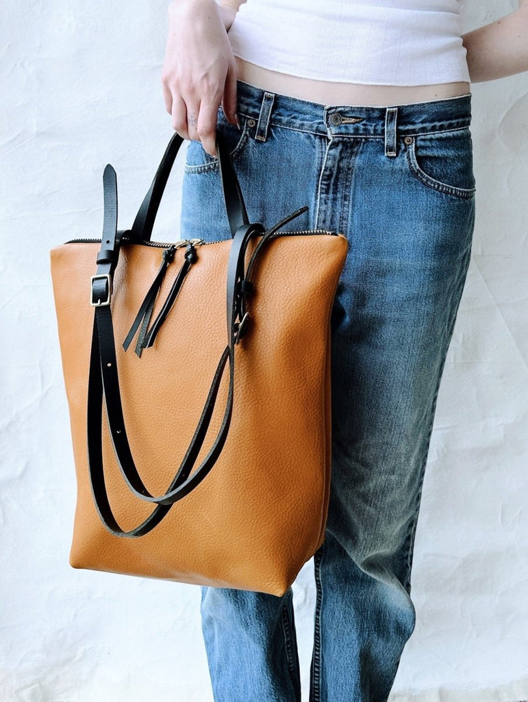 Eleven Thirty Vanessa Leather Tote (Straw) - Online Exclusive - Victoire BoutiqueEleven ThirtyBags Ottawa Boutique Shopping Clothing