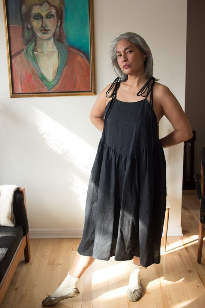 Eliza Faulkner Amelie Dress (Black Linen) - Victoire BoutiqueEliza FaulknerDresses Ottawa Boutique Shopping Clothing