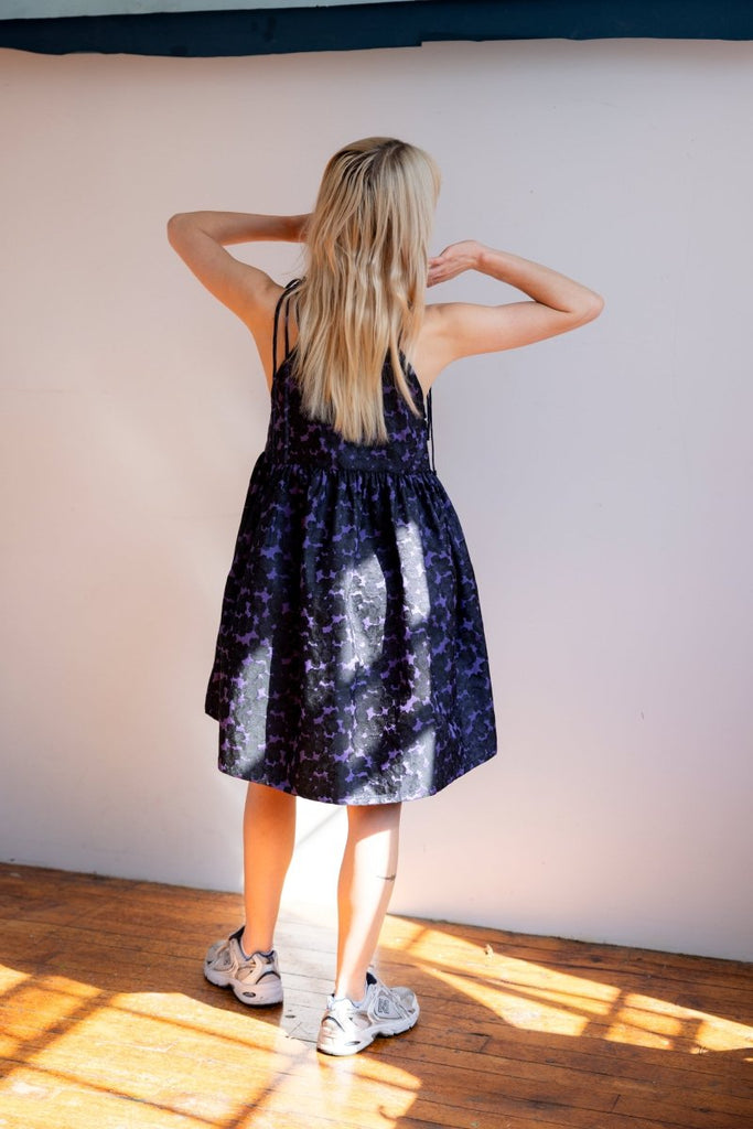 Eliza Faulkner Amy Dress (Purple Jacquard) - Victoire BoutiqueEliza FaulknerDresses Ottawa Boutique Shopping Clothing