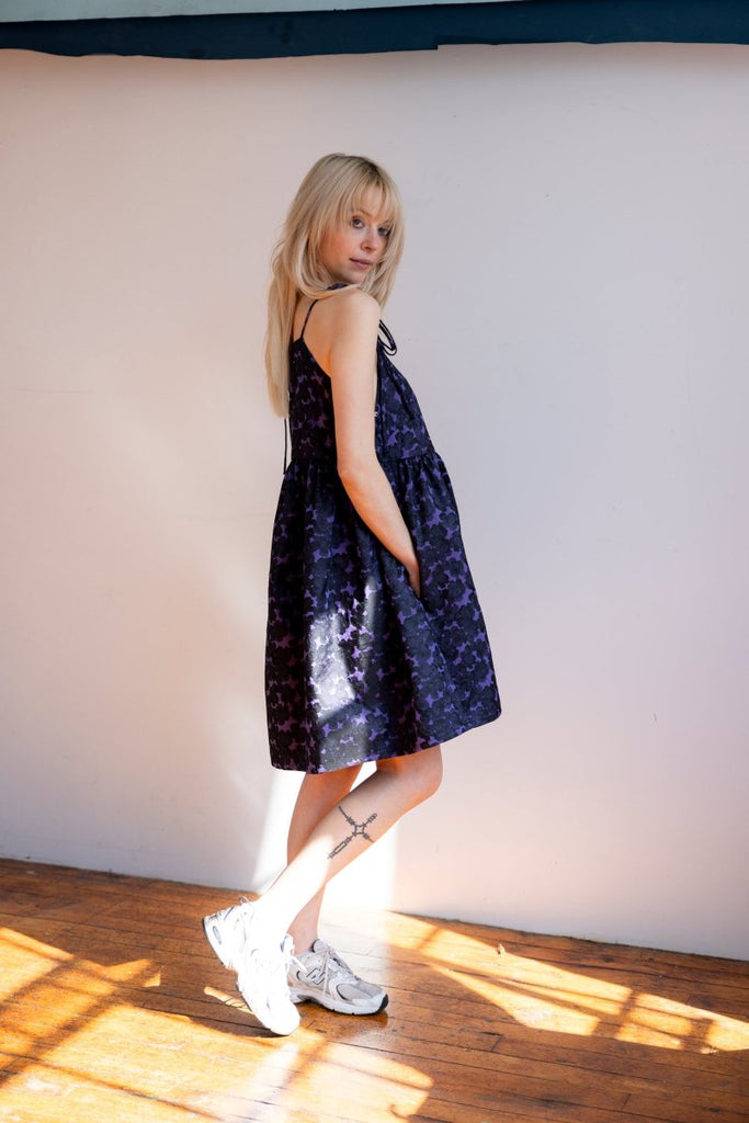 Eliza Faulkner Amy Dress (Purple Jacquard) - Victoire BoutiqueEliza FaulknerDresses Ottawa Boutique Shopping Clothing