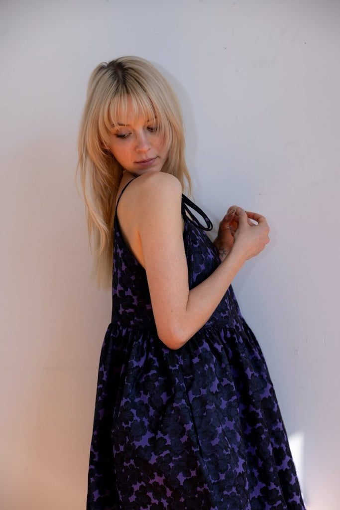 Eliza Faulkner Amy Dress (Purple Jacquard) - Victoire BoutiqueEliza FaulknerDresses Ottawa Boutique Shopping Clothing