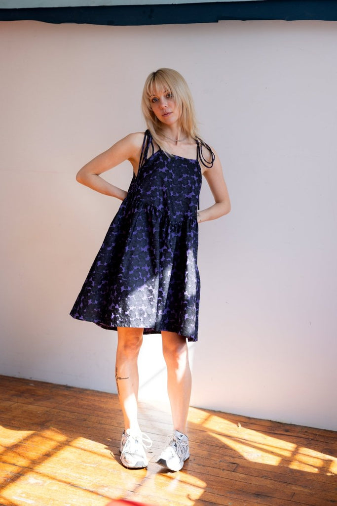 Eliza Faulkner Amy Dress (Purple Jacquard) - Victoire BoutiqueEliza FaulknerDresses Ottawa Boutique Shopping Clothing