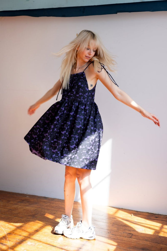 Eliza Faulkner Amy Dress (Purple Jacquard) - Victoire BoutiqueEliza FaulknerDresses Ottawa Boutique Shopping Clothing