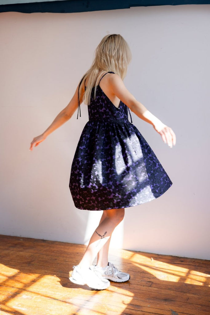 Eliza Faulkner Amy Dress (Purple Jacquard) - Victoire BoutiqueEliza FaulknerDresses Ottawa Boutique Shopping Clothing