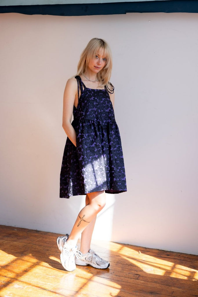 Eliza Faulkner Amy Dress (Purple Jacquard) - Victoire BoutiqueEliza FaulknerDresses Ottawa Boutique Shopping Clothing