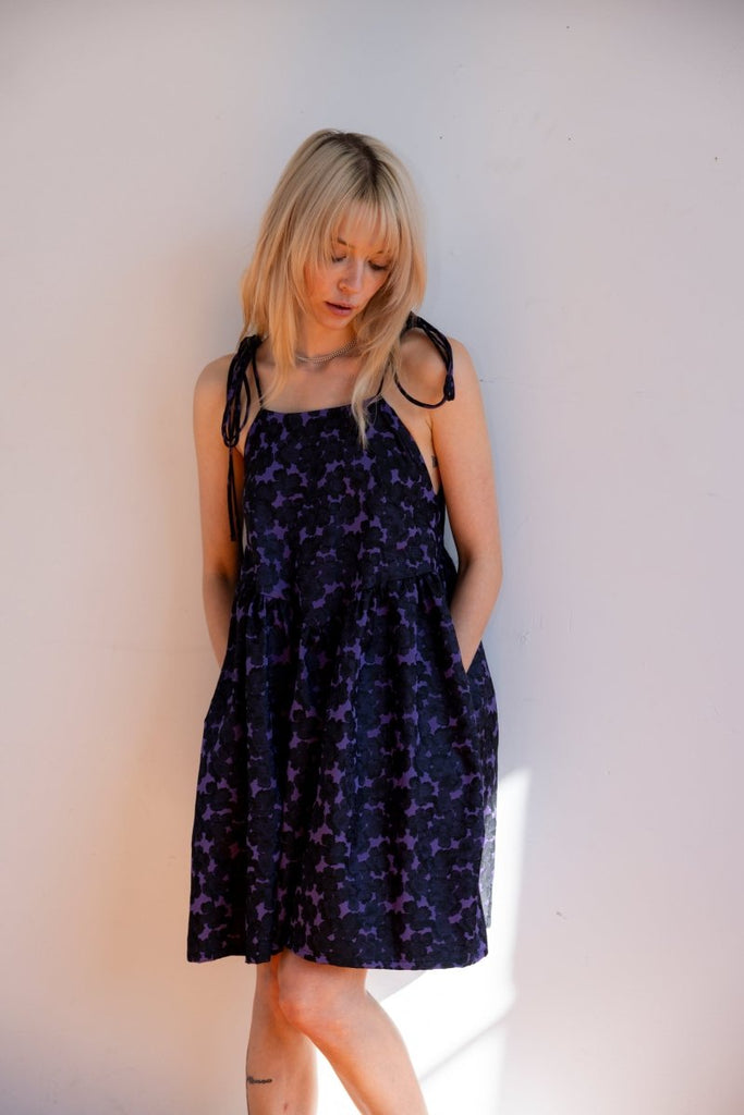 Eliza Faulkner Amy Dress (Purple Jacquard) - Victoire BoutiqueEliza FaulknerDresses Ottawa Boutique Shopping Clothing