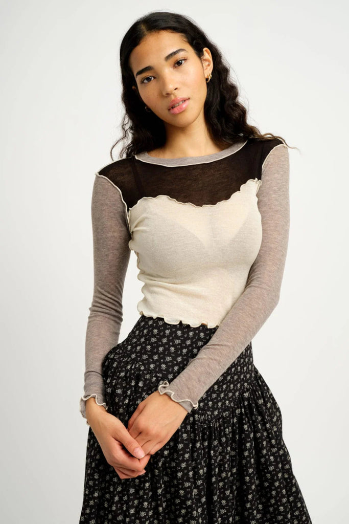 Eliza Faulkner Bella Top (Black & Grey) - Victoire BoutiqueEliza FaulknerTops Ottawa Boutique Shopping Clothing