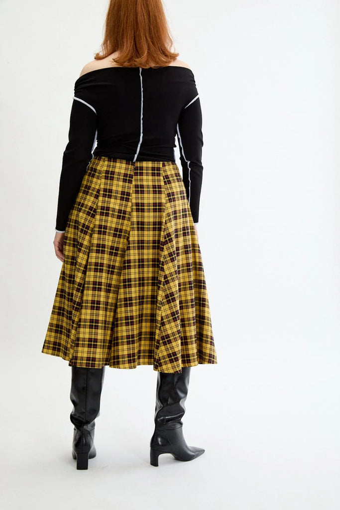 Eliza Faulkner Berkley Skirt (Yellow Plaid) - Victoire BoutiqueEliza FaulknerSkirts Ottawa Boutique Shopping Clothing