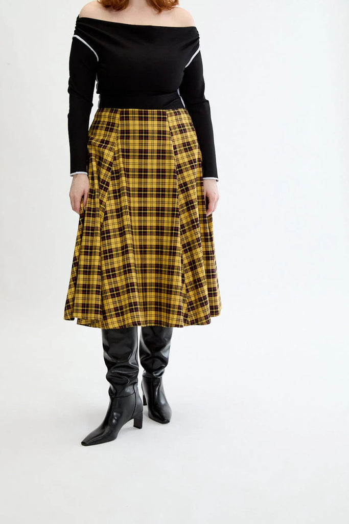 Eliza Faulkner Berkley Skirt (Yellow Plaid) - Victoire BoutiqueEliza FaulknerSkirts Ottawa Boutique Shopping Clothing