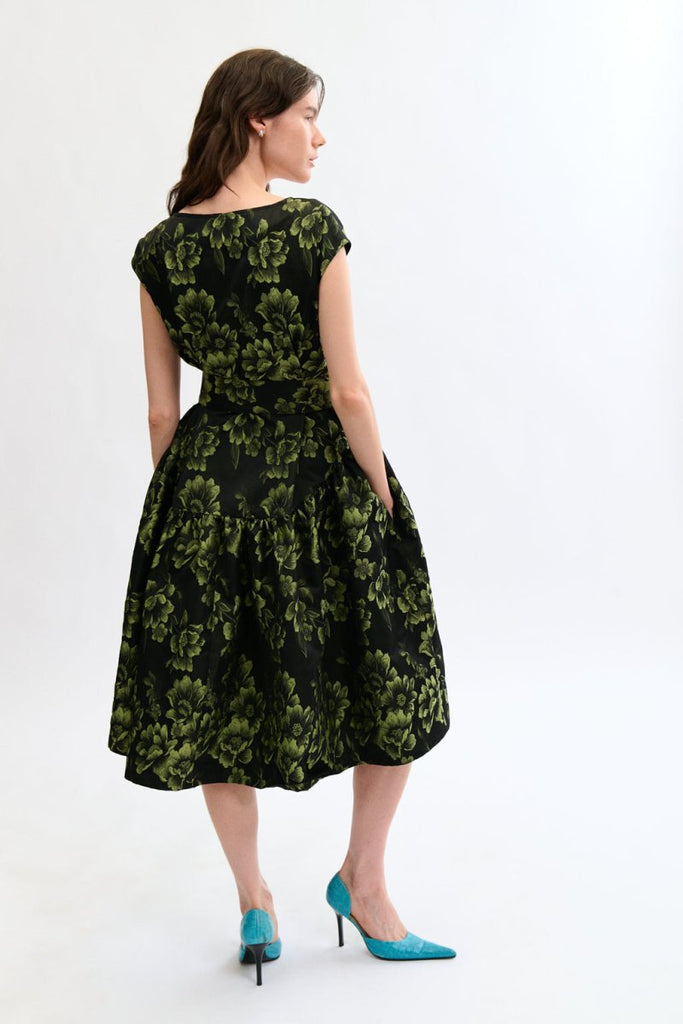 Eliza Faulkner Betty Dress - Green Floral (Online Exclusive) - Victoire BoutiqueEliza FaulknerDresses Ottawa Boutique Shopping Clothing