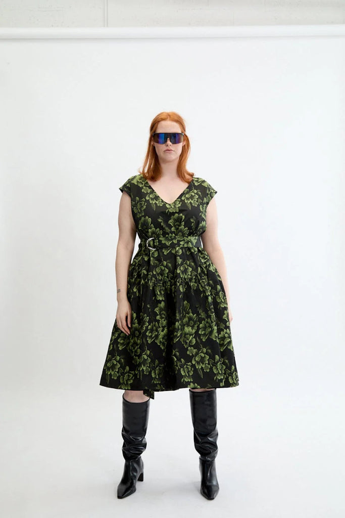 Eliza Faulkner Betty Dress - Green Floral (Online Exclusive) - Victoire BoutiqueEliza FaulknerDresses Ottawa Boutique Shopping Clothing