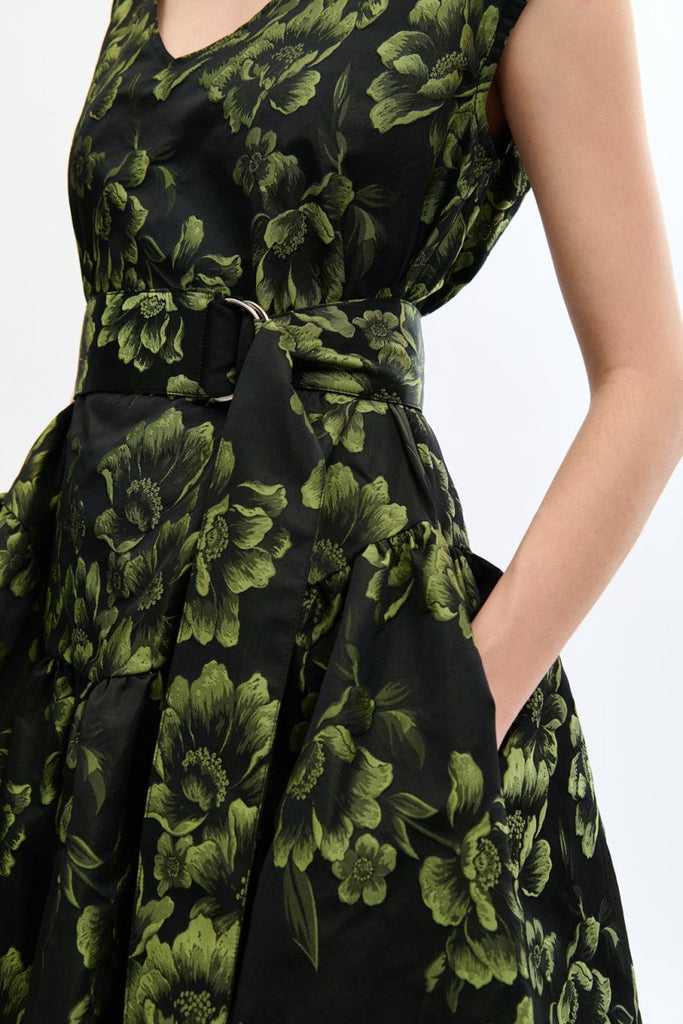 Eliza Faulkner Betty Dress - Green Floral (Online Exclusive) - Victoire BoutiqueEliza FaulknerDresses Ottawa Boutique Shopping Clothing