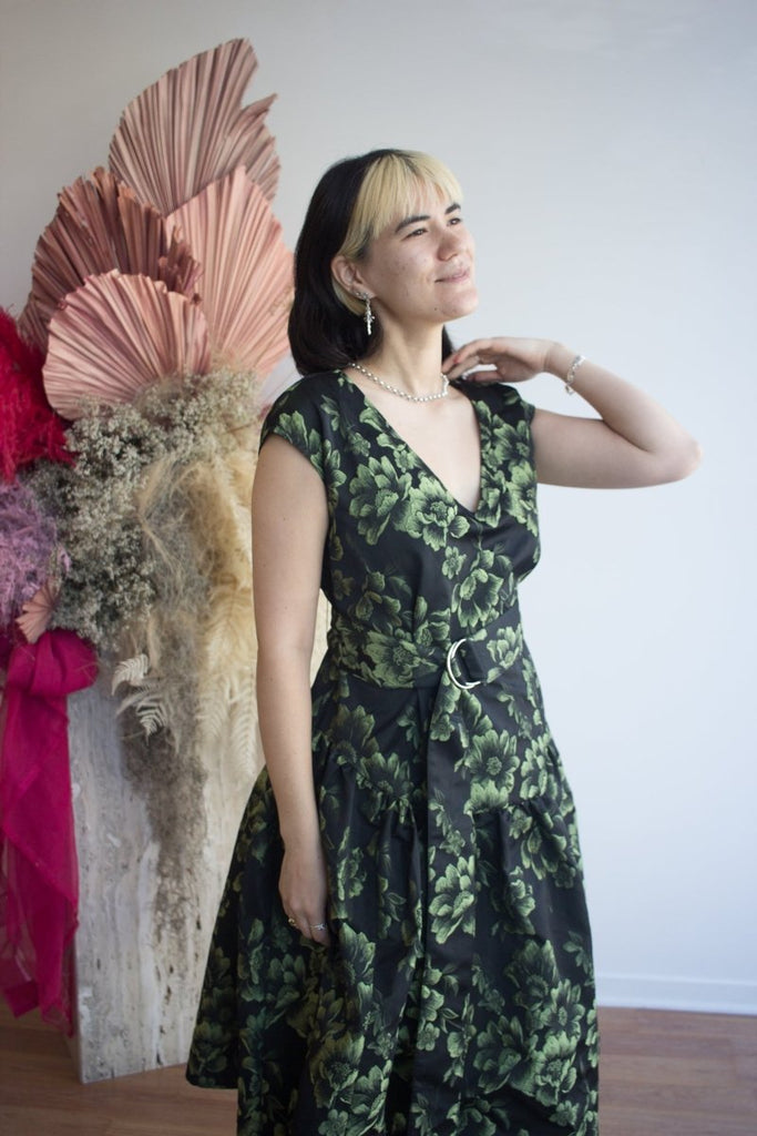 Eliza Faulkner Betty Dress - Green Floral (Online Exclusive) - Victoire BoutiqueEliza FaulknerDresses Ottawa Boutique Shopping Clothing