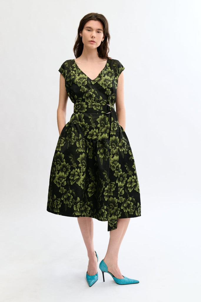 Eliza Faulkner Betty Dress - Green Floral (Online Exclusive) - Victoire BoutiqueEliza FaulknerDresses Ottawa Boutique Shopping Clothing