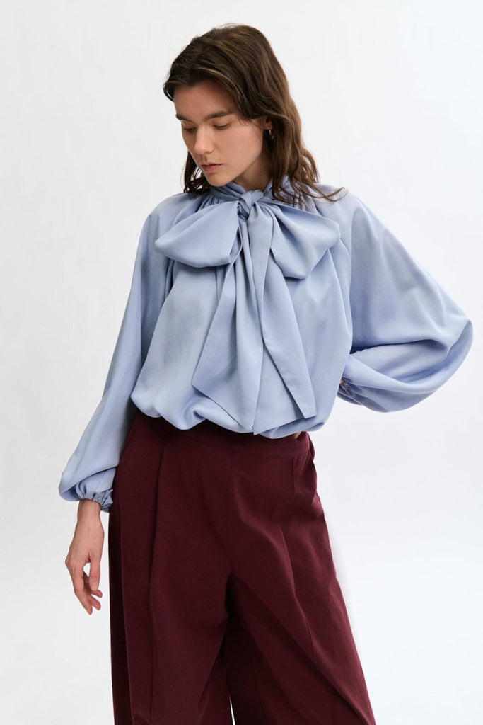Eliza Faulkner Bowie Blouse - Blue (Online Exclusive) - Victoire BoutiqueEliza FaulknerShirts & Tops Ottawa Boutique Shopping Clothing