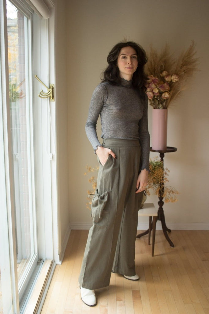 Eliza Faulkner Brodie Pant - Khaki (Online Exclusive) - Victoire BoutiqueEliza FaulknerBottoms Ottawa Boutique Shopping Clothing