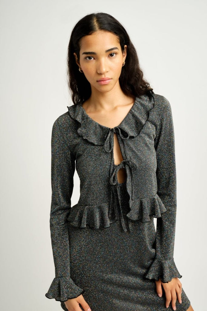 Eliza Faulkner Carole Cardigan - Black Shimmer (Online Exclusive) - Victoire BoutiqueEliza FaulknerShirts & Tops Ottawa Boutique Shopping Clothing